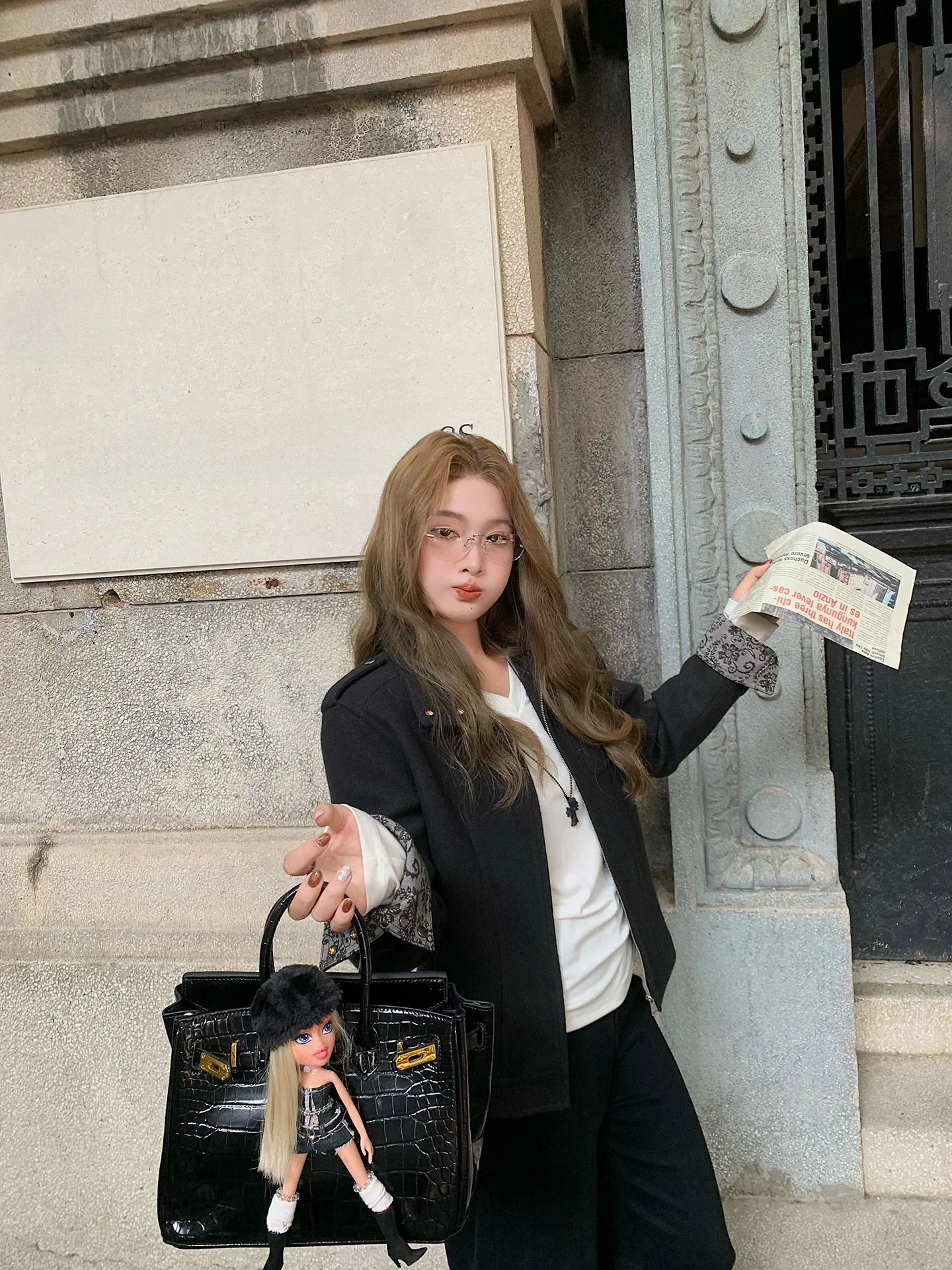 

Herwear Woolen Coat for plus Size Women oulder Lengthened Design Sve Pattern Slimming Effect Casual Commute Sle