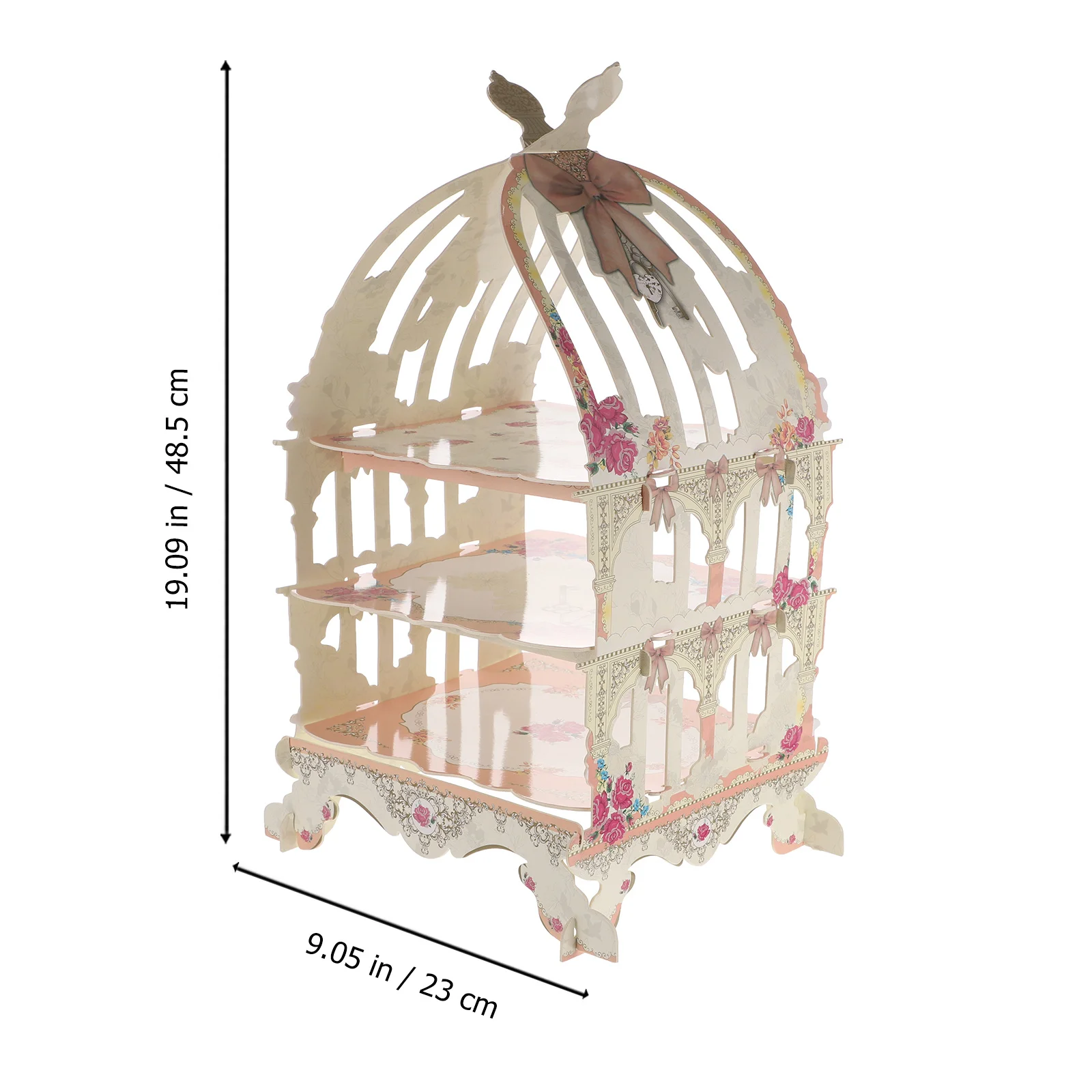 

Stand Three-Layer Premium Paper Wedding Dessert Display Rack For Party Birthday Christmas Cake Display Rack Decor
