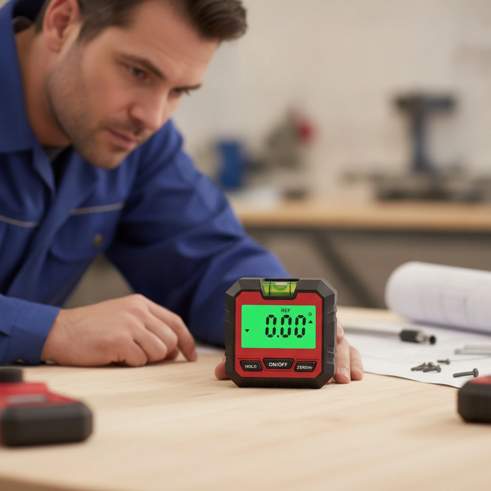 Angle Gauge with LCD Display Compact Digital Angle Gauge Digital Protractor High Visibility Measuring Tool Electronic