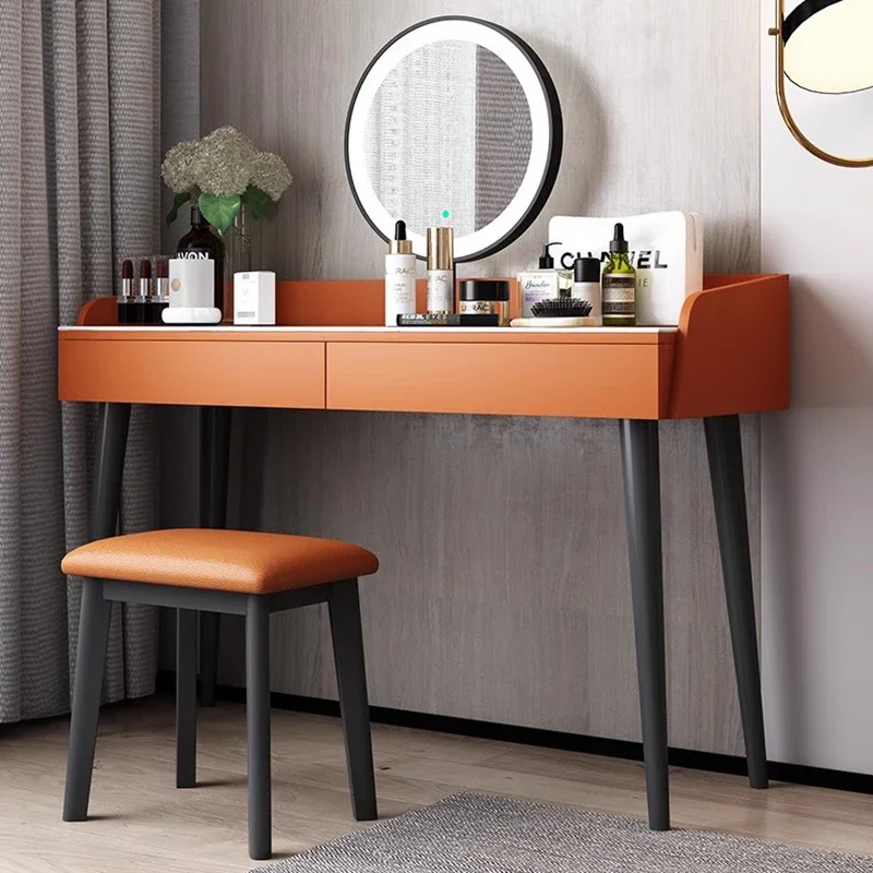 

Standing Small Vanity Tables Nordic Luxury Drawer Salon Mirror Vanity Tables Girl Lights Seating Schmink Tisch Home Furniture