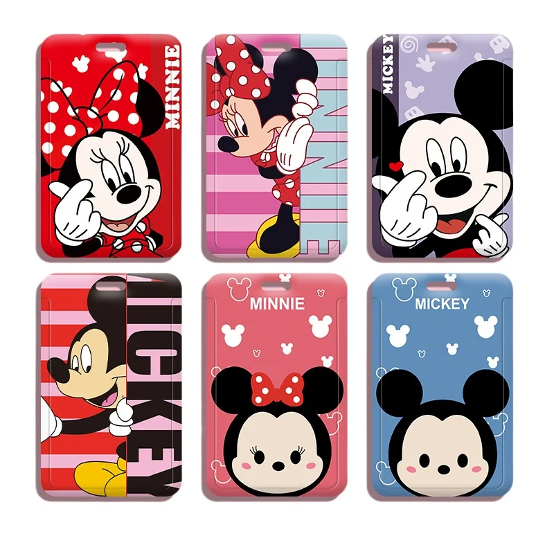 

Disney Minnie Card Holder for Students Employees Cute Cartoon Protective ID Badge campus Office Bus Subway Meal Pickup