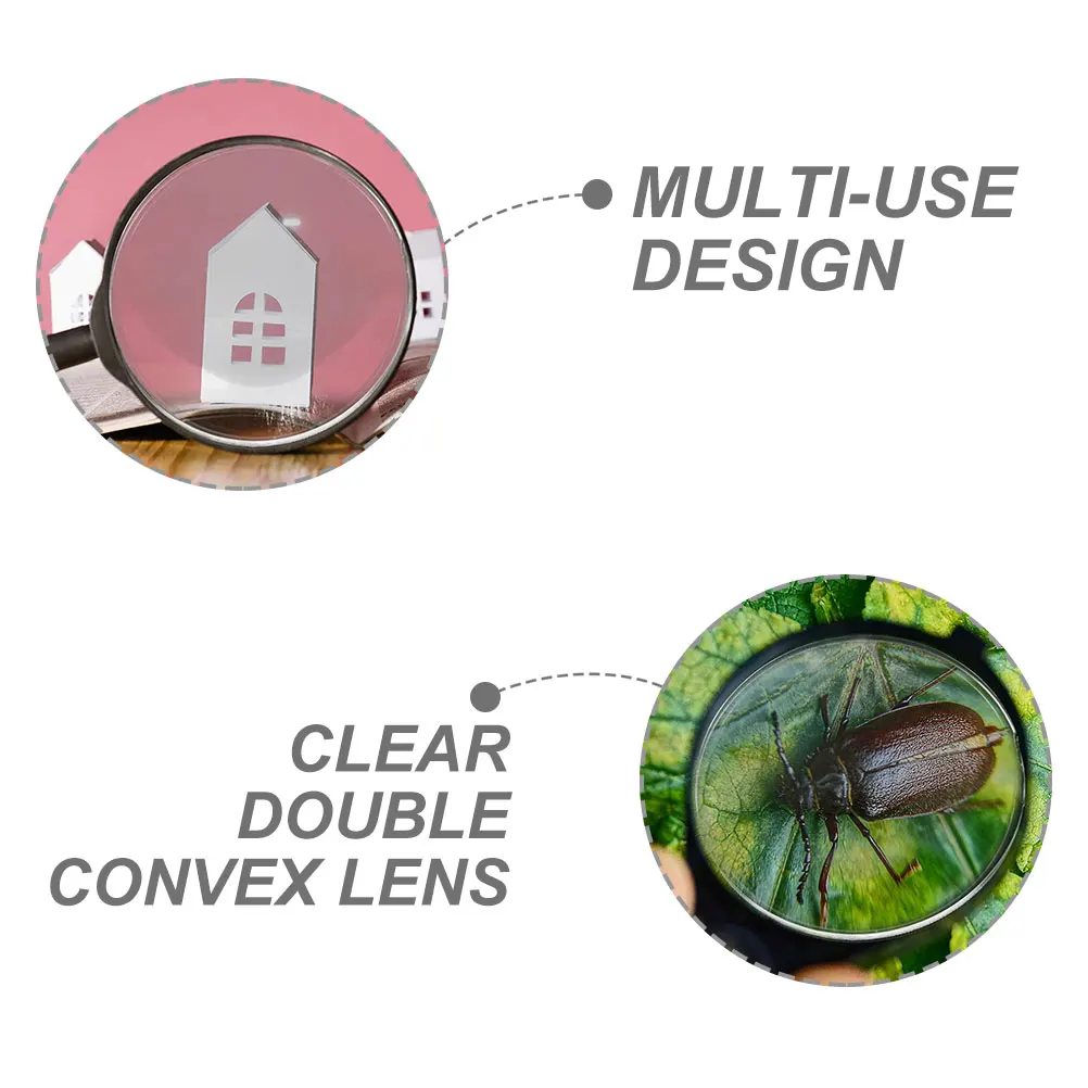 

6Pcs Portable Optical Magnifying Lens Set Clear Acrylic Double Convex Lenses for Experiments