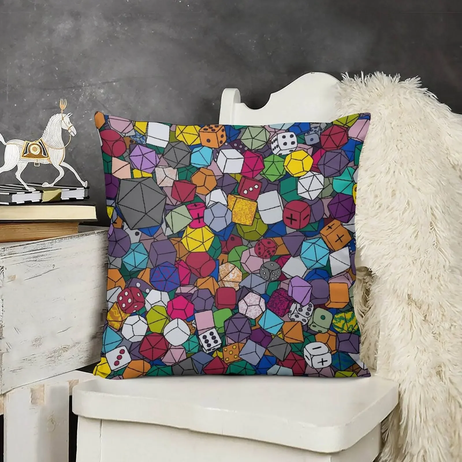 

RPG Dice Throw Pillow Pillow Case Decorative Cushions For Living Room pillow