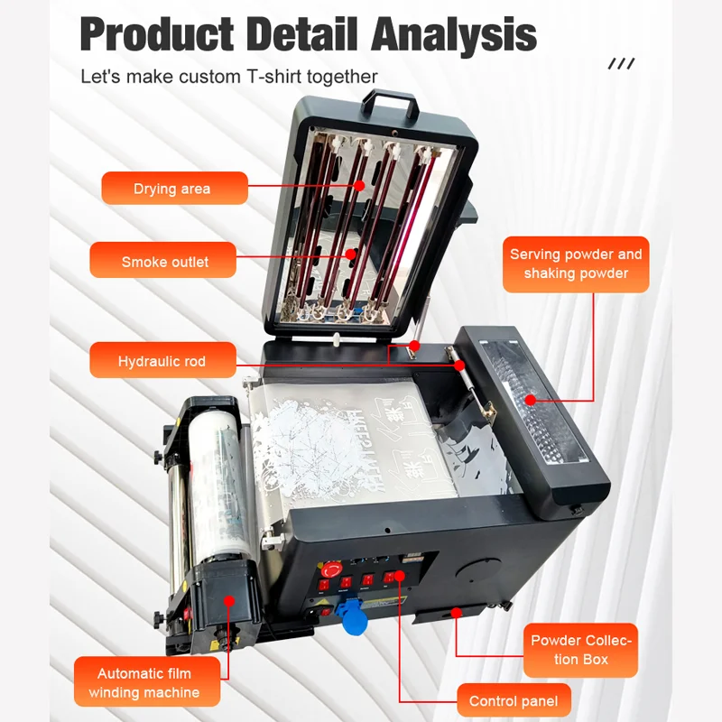 Fcolor Automatic 13 pollici DTF Powder Shaker Machine 30cm DTF Powder Shaker Suit per Epson L805 L1800 1390 XP600 DX5 DTF Printer