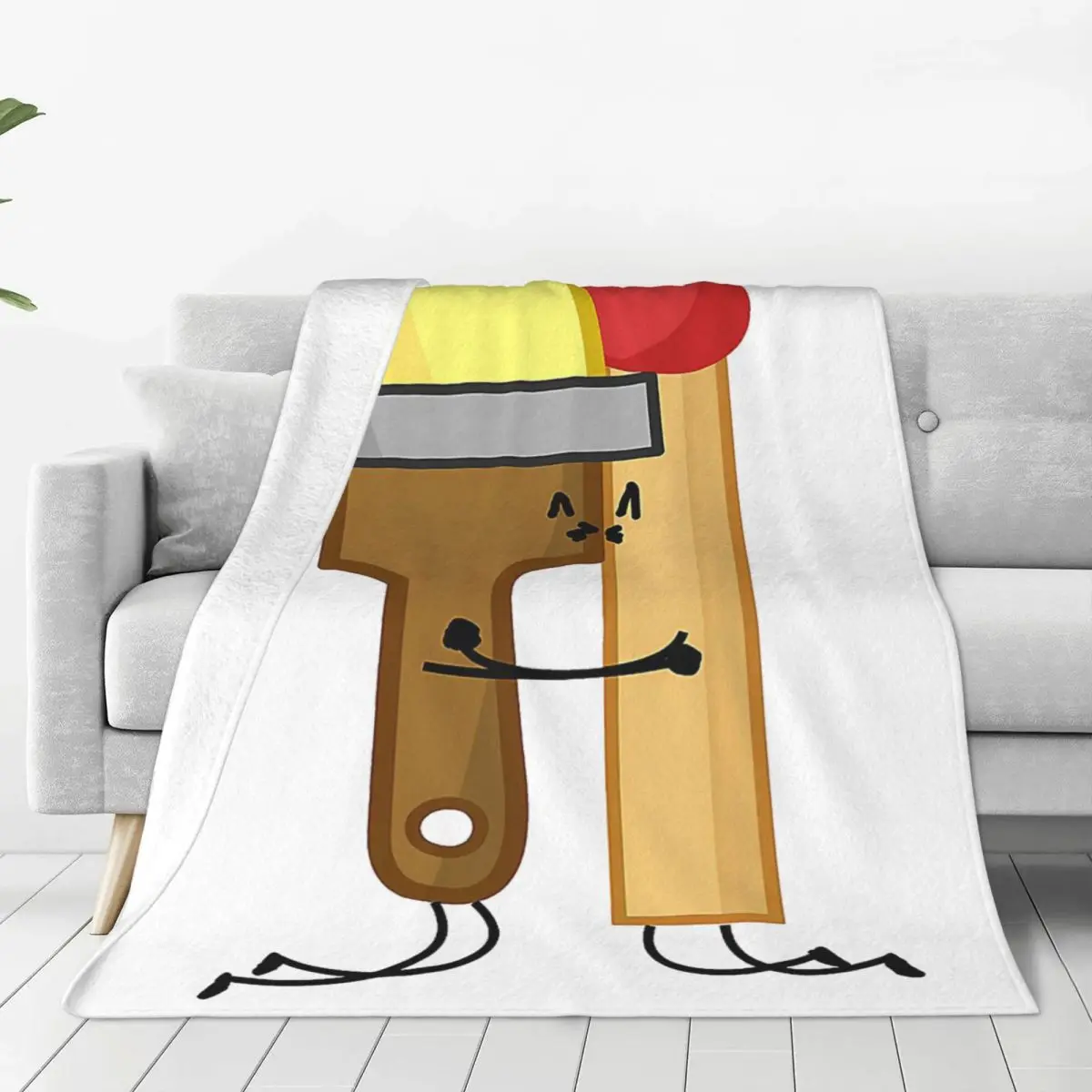 BFDI Inanimate Insanity , All Characters Blanket Flannel Throw Blanket Cover for Bed room Picnic Travel Home Sofa