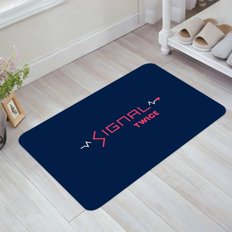 

Kpop TWICE Floor Mat Carpet Entrance of House Carpets Balcony Aesthetic Room Decoration Kitchen Rug Home Rugs Foot Doormat Door