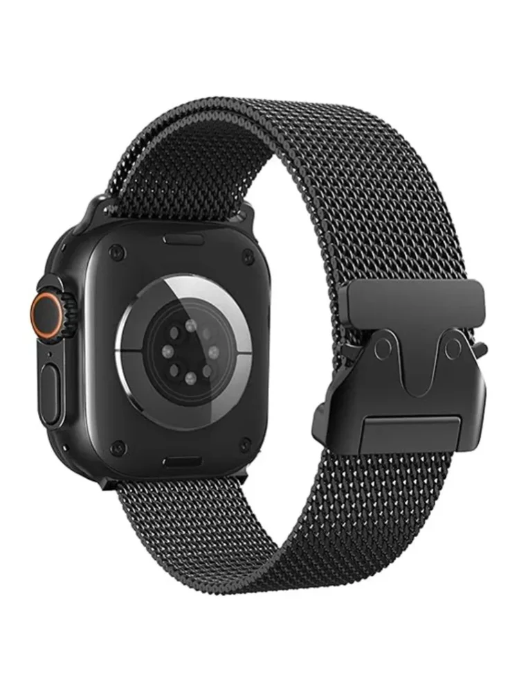 Milanese Loop Armband für Apple Watch Band Ultra 3 2 49mm 46 45 44 41 38 42 Edelstahl Metall für iWatch Series 11 10 9 8 7 6