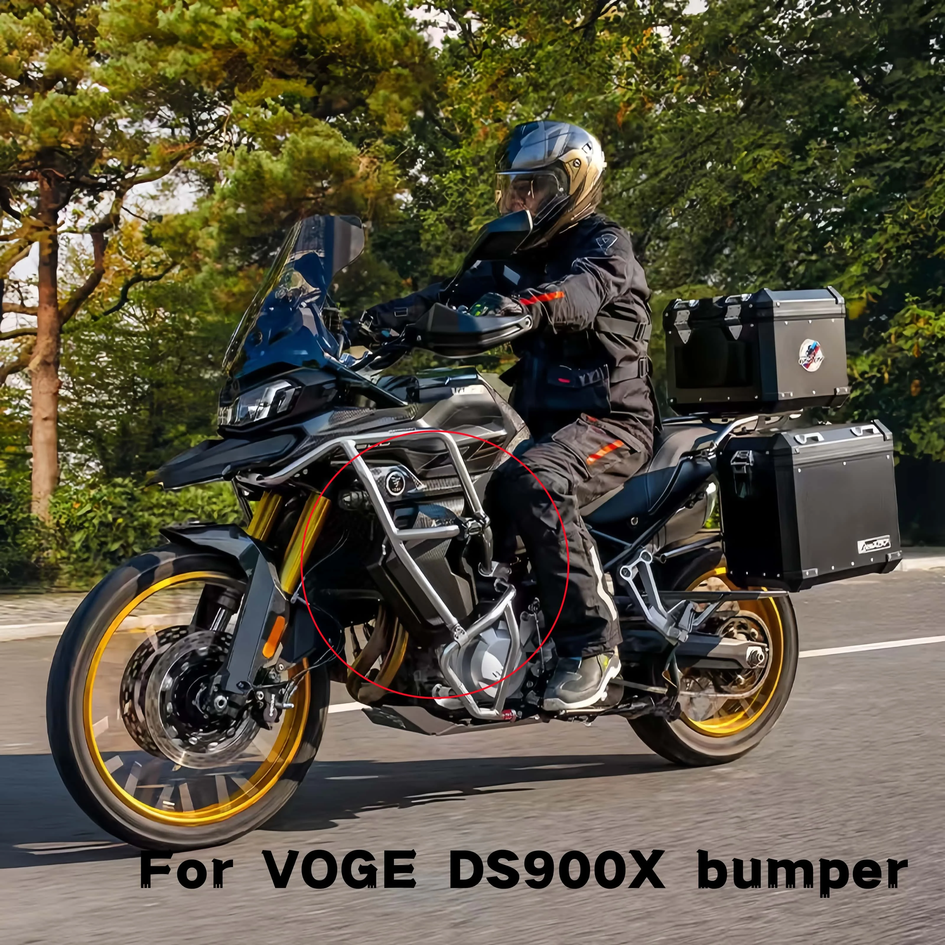 For VOGE DS900X upper and lower guard bars, bumpers, engine protection parts, protective anti-fall bumpers, VOGE DS900X