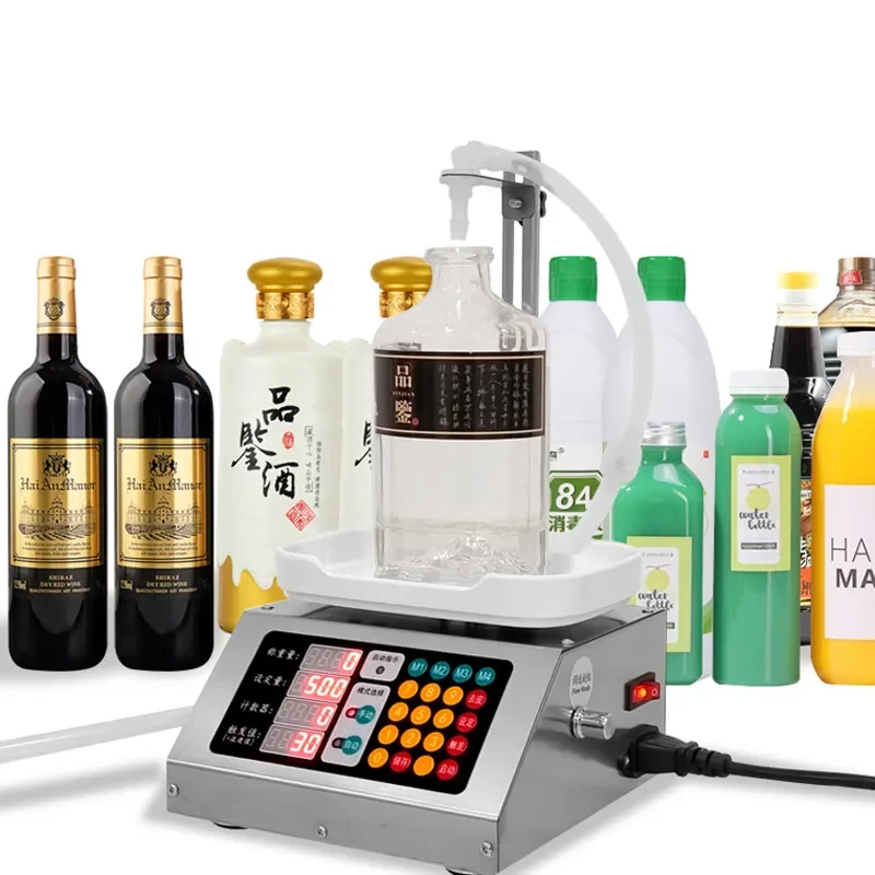 

CSY-3200 Weighing Diaphragm Pump Filling Machine Electronic Scale Liquid Filler Oil Water Drink Wine Juice