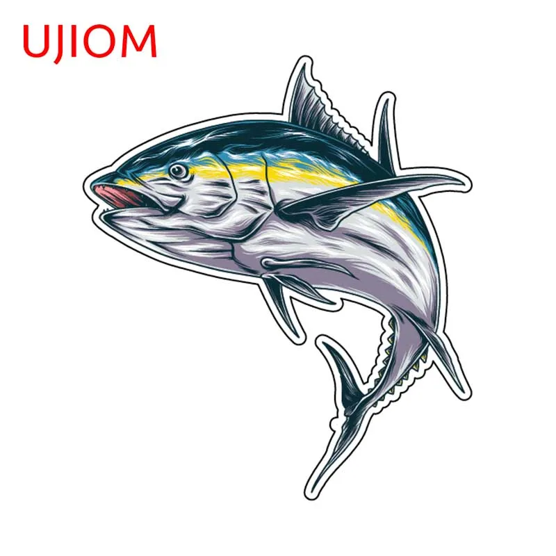 UJIOM 13cm X 11.4cm 3D Cartoon Fisheiman Interesting Wall Stickers Children Room Decal Creative Kitchen Cupboard Decor Chambre