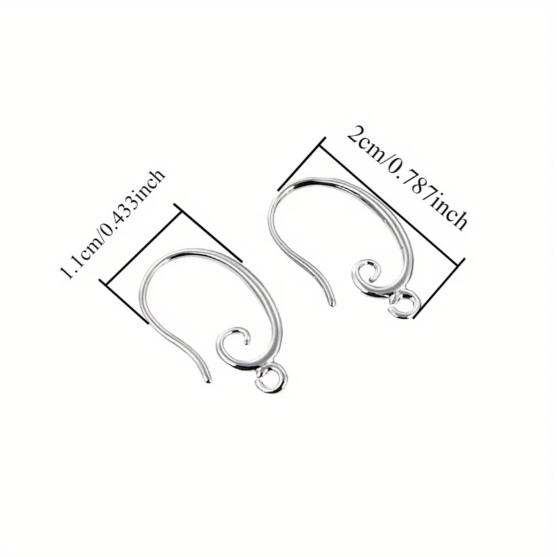 Earring Hook 3 Color Choices  Long-lasting Coating of 20x11mm, Simple and Fashionable DIY Earring Making Accessories, Open Hook
