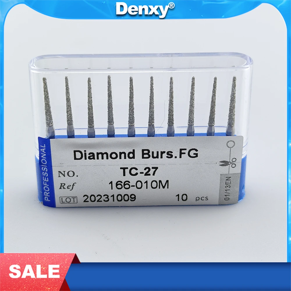 

Denxy 30pcs/lot Top Quality TC-27 166-010M Dental Diamond Bur Drill Dental Bur Dia-burs For High Speed Handpiece Dentist Tool