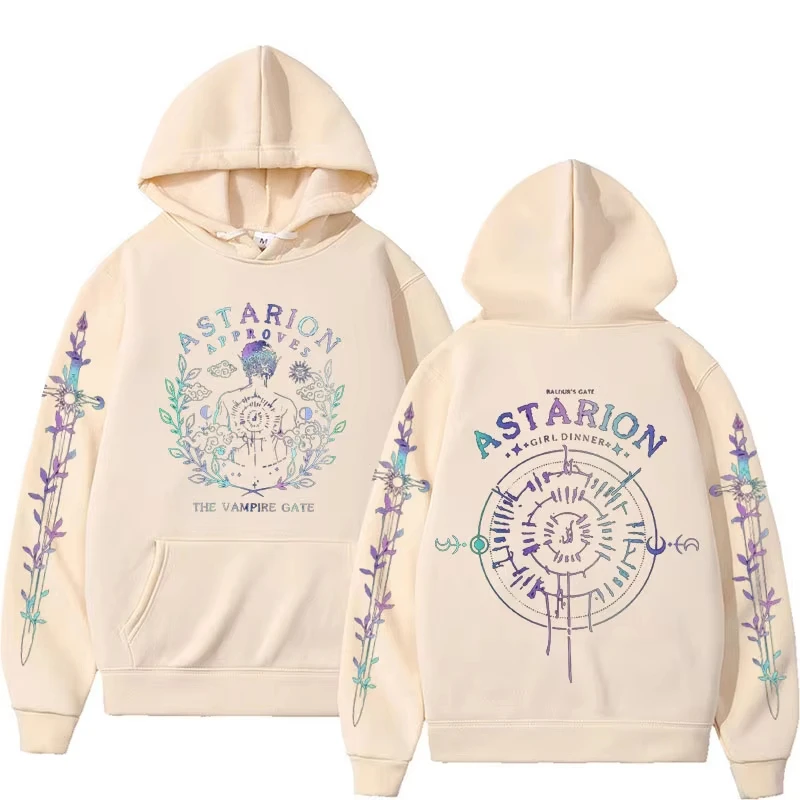 เสื้อฮู้ดสไตล์แฟนตาซีย้อนยุค แฟชั่นโกธิค ลำลอง แขนยาว เสื้อสเวตเชิ้ตคู่รัก ผู้ชาย ผู้หญิง ชุดกีฬา ลายรูนลึกลับ สำหรับแฟนเกม
