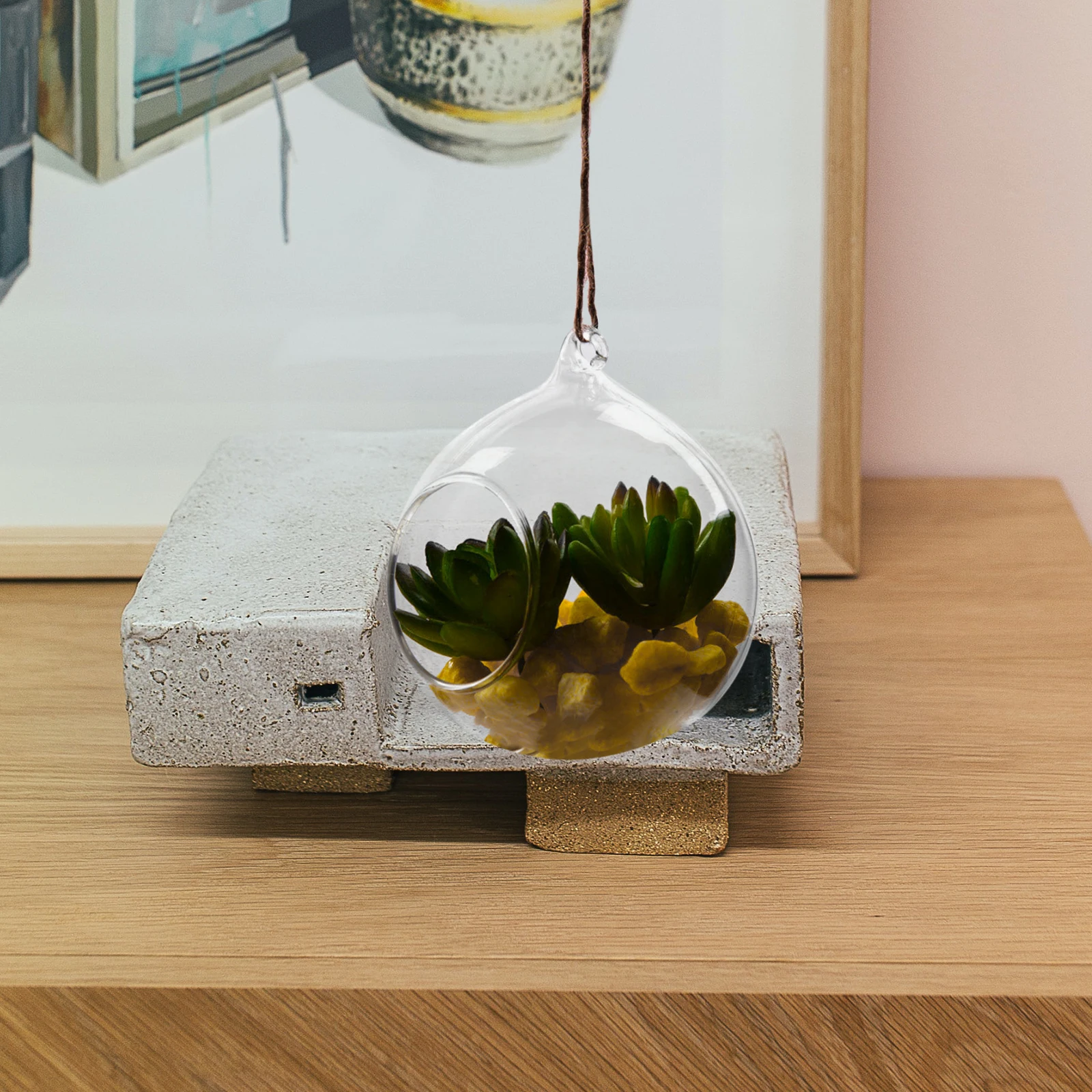 

4Pcs Glass Clear Terrarium Hanging Succulent Micro Landscape Jars Home Decorative Plant Storage Pot Succulent Plant Storage Pot