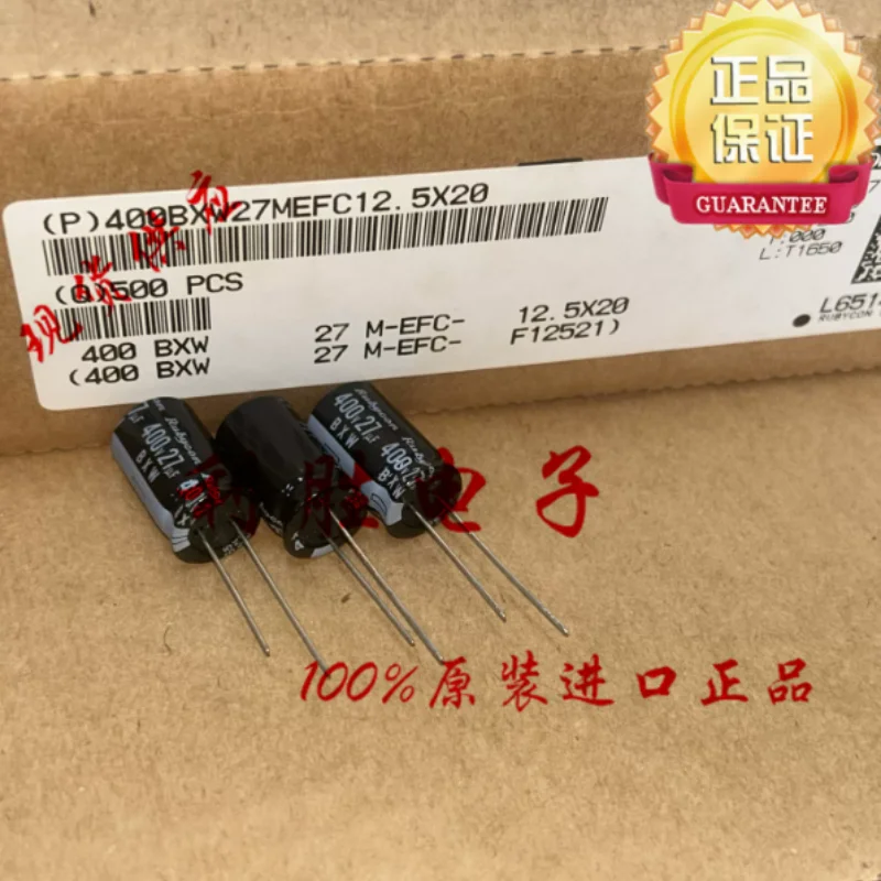 

10PCS-100PCS 27UF 400V Japanese Ruby RUBYCON capacitor 400V27UF 12.5 * 20 BXW high-frequency