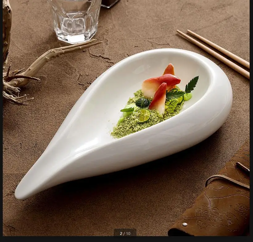 

Белая керамическая тарелка, диск для сашими, десертные тарелки с фруктами, салатница, посуда для суши, поднос, посуда для ресторана