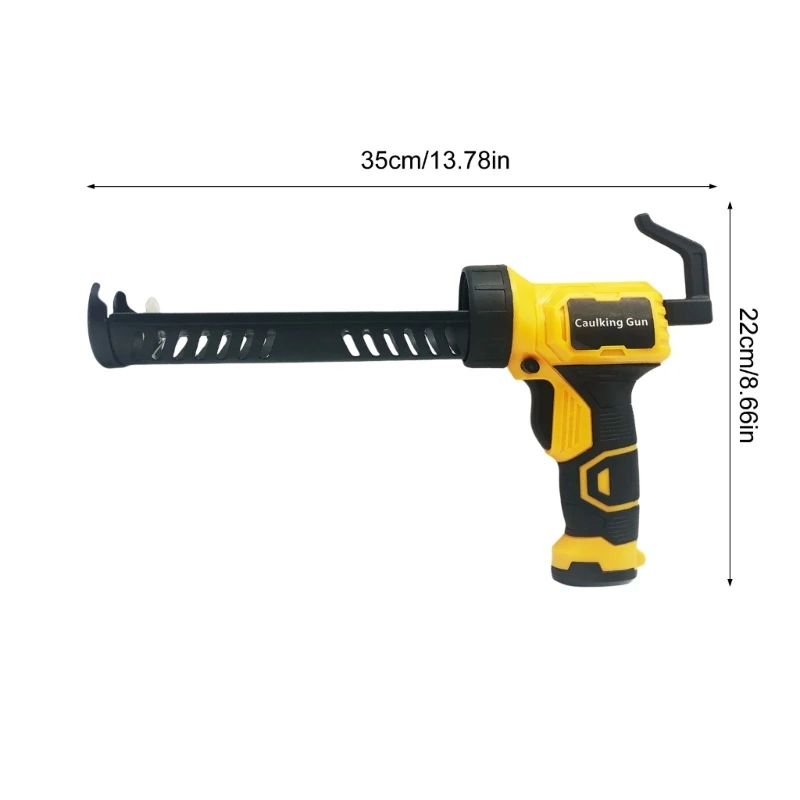 Caulking Guns Battery Electric Caulk Guns with LED Light 4 Adjustable Speed 10oz/300ml Cordless Caulking Guns for Filling