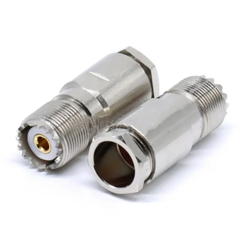 Conectores Rectos de cable UHF PL259, conector hembra 8D-FB 50-8, 5 piezas