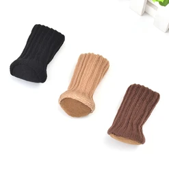 Calcetines para patas de silla, protectores de suelo para pies de muebles de punto, almohadillas antideslizantes, cubiertas de calcetines para patas de silla y mesa gruesas y silenciosas