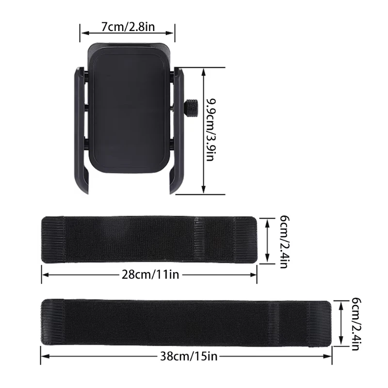 Novo suporte para telefone com pulseira 360 ° Pulseira esportiva universal rotativa para smartphone, braçadeira de corrida para caminhadas, andar de bicicleta