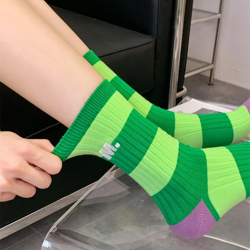 Womens Soft Cotton Ankle Socks Green Above Ankle Socks Casual  Socks  Fun Novelty Thin Dress Socks