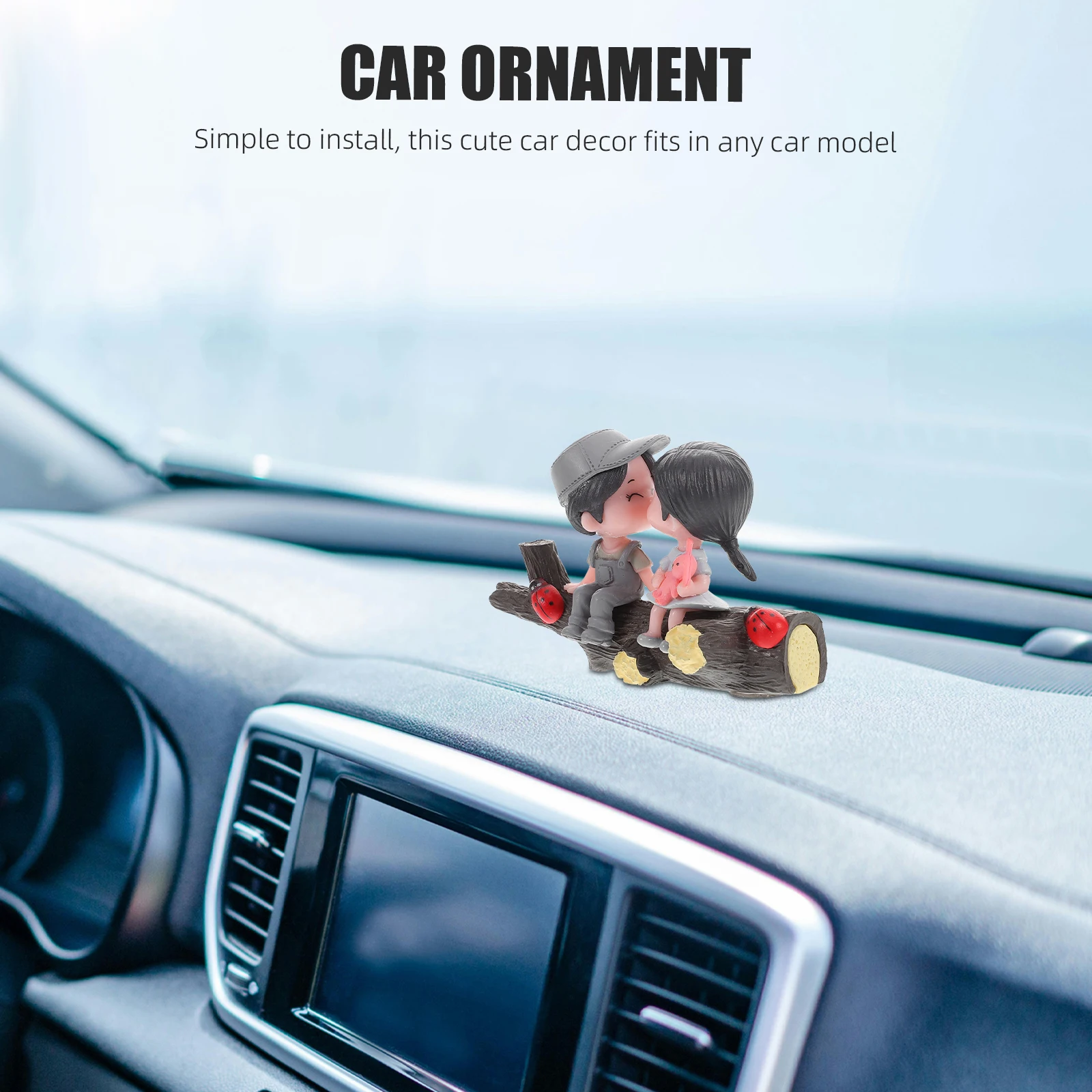 

Cute Couple Car Dashboard Ornament Interior Decoration Unique Accessories For Girls Decorations Girl