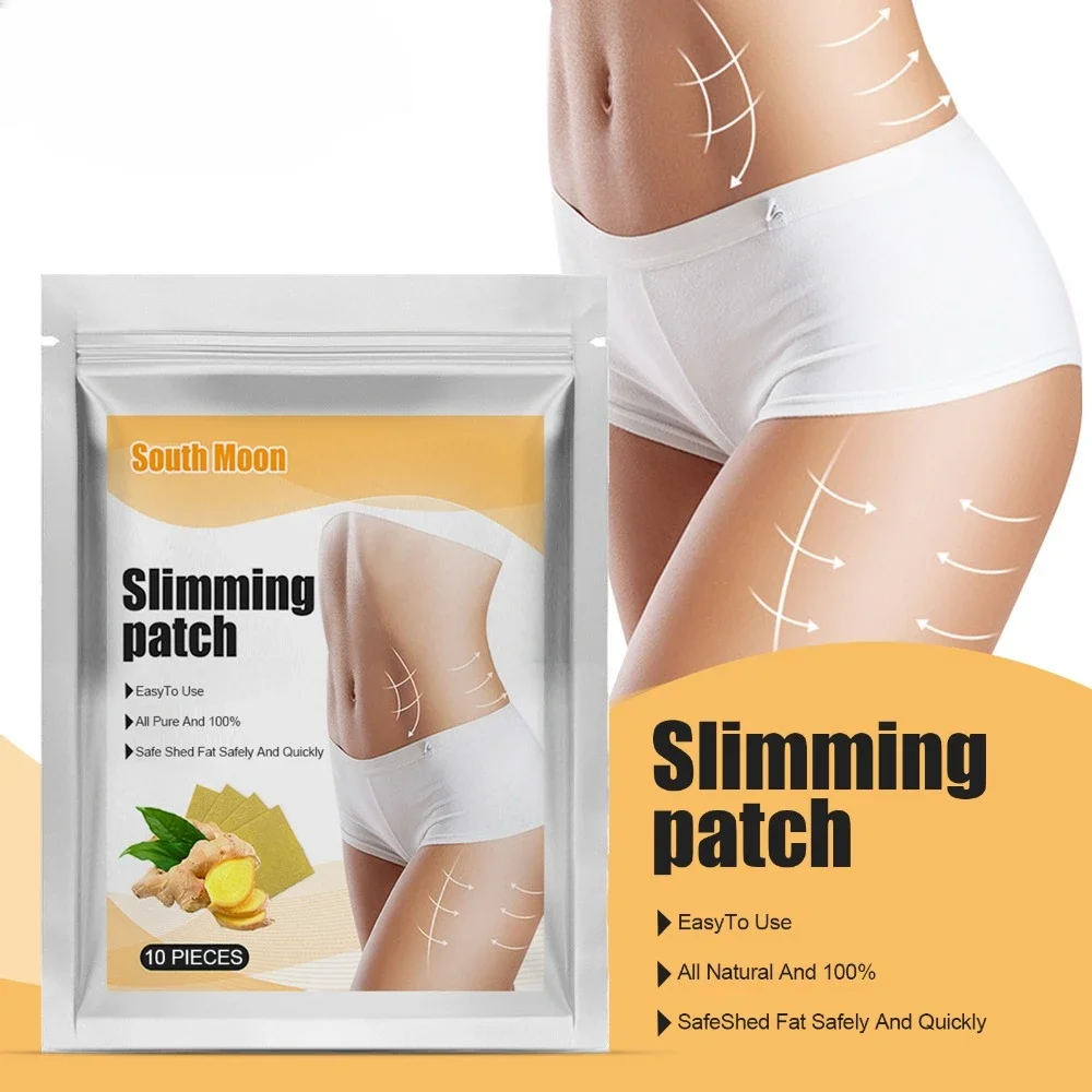 10pcs Ginger Body Sculpting Sticker Big Belly Small Waist Shaping and Tightening Navel Sticking Light Body Health Patch New