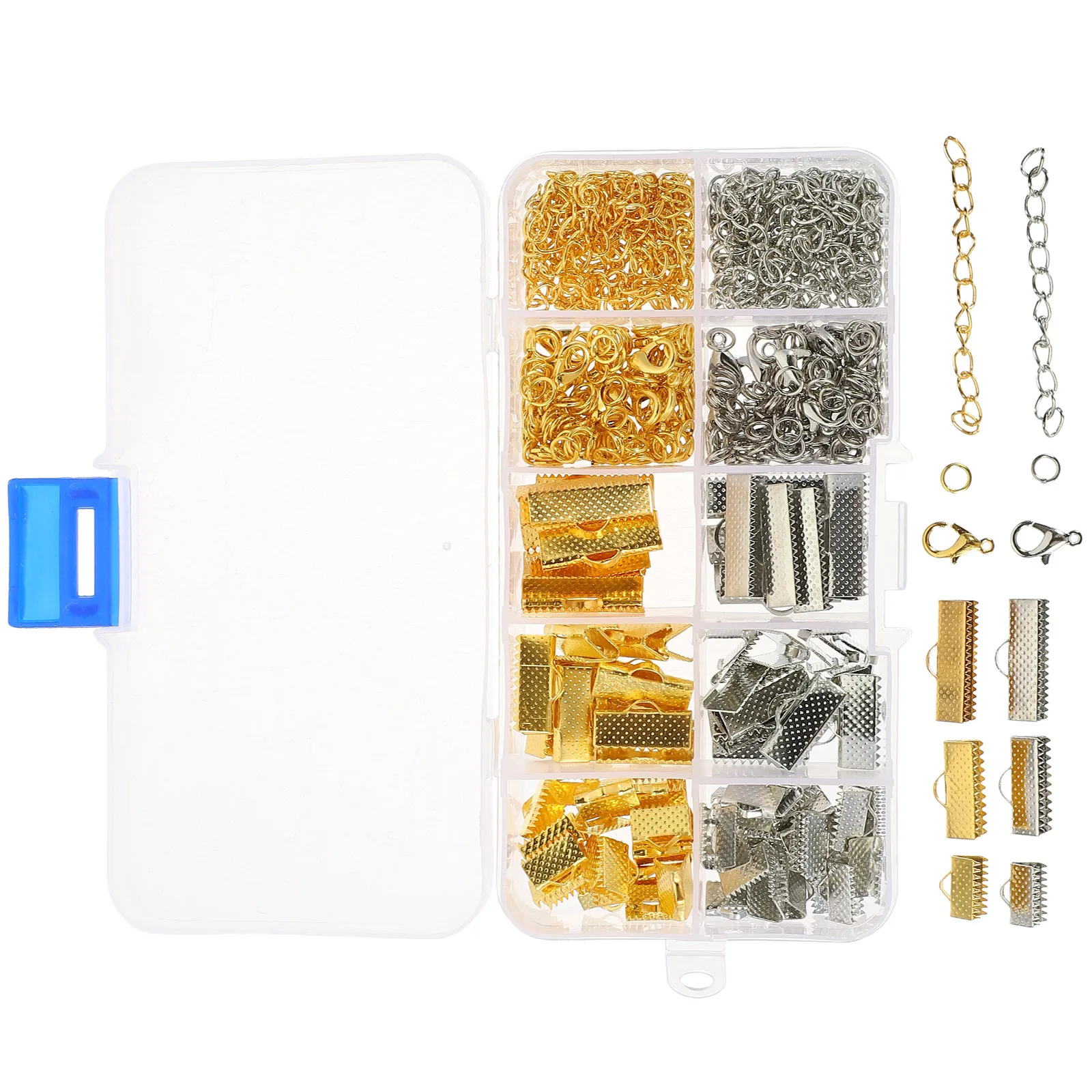 

Lobster Clasps Extension Chain Findings for DIY Jewelry Making Bracelet Kits Ribbon Cord Ends Sturdy Materials Practical Long