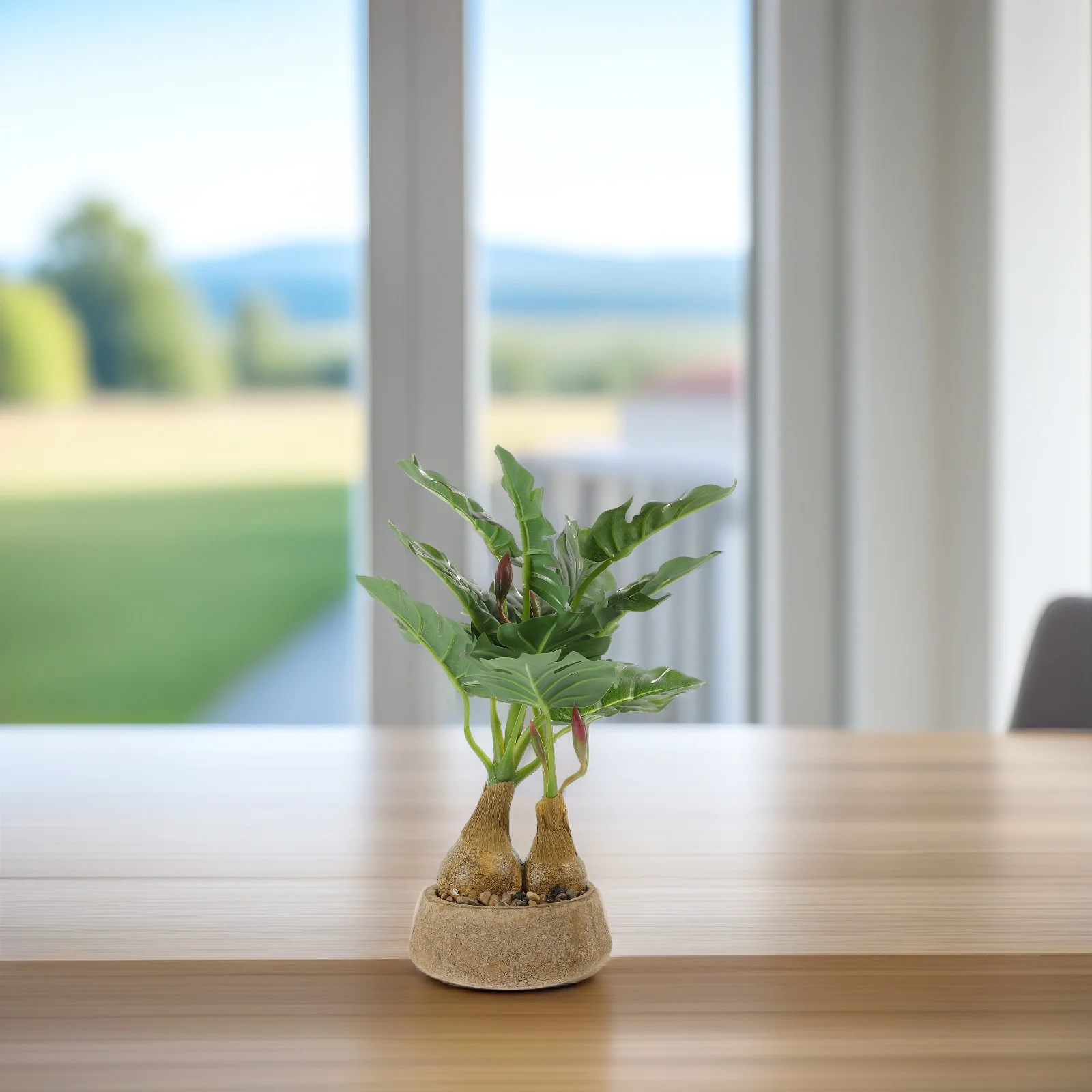 

Faux Turtle Leaf Plants Artificial Indoor Decor Lifelike Compact Beautiful Versatile Home Office Retail Spaces Mini