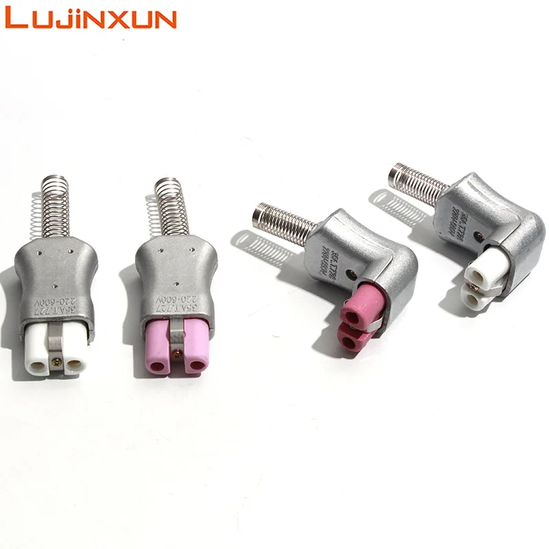 LUJINXUN T727 Aluminum Alloy Industrial High-Temperature Resistant Plug Socket for 35A Heating Ring Ceramic Furnace Plug