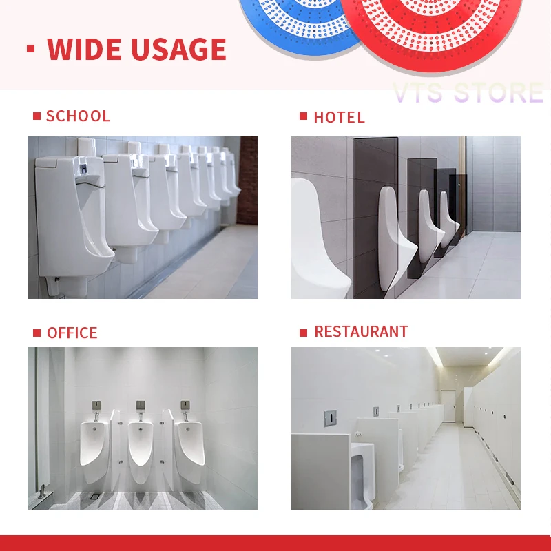 2 buah kemasan Bullseye Urinal layar tikar pewangi dua warna Target tipe anti-percikan Pria Toilet EVA Urinal kue udara segar