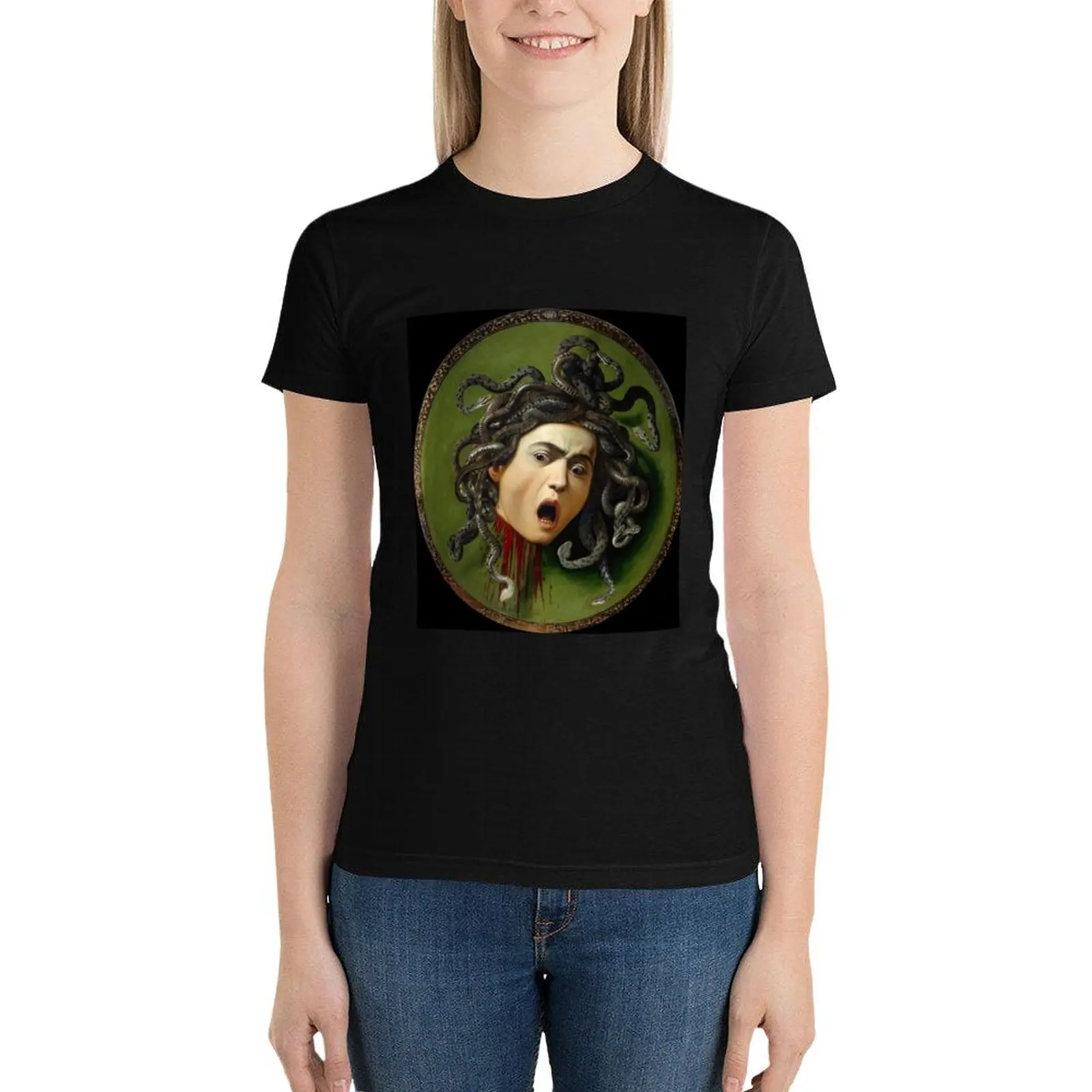 Medusa by Caravaggio T-Shirt kawaii clothes hippie clothes t-shirt dress for Women sexy