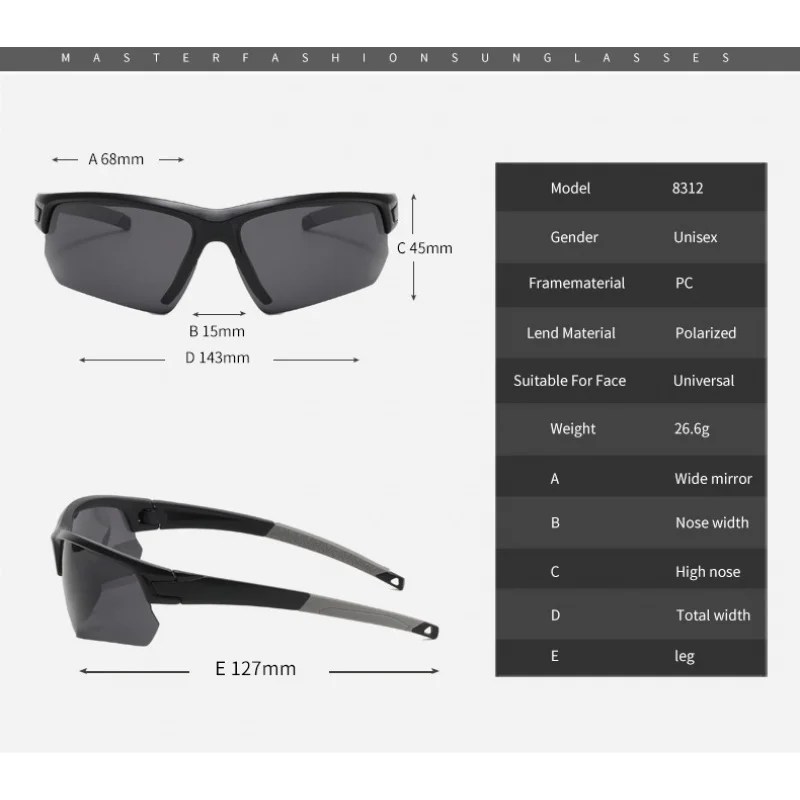 نظارات رياضية خارجية لركوب نظارات شمسية جديدة متغيرة الألوان للرجال والنساء نظارات شمسية مستقطبة ملونة