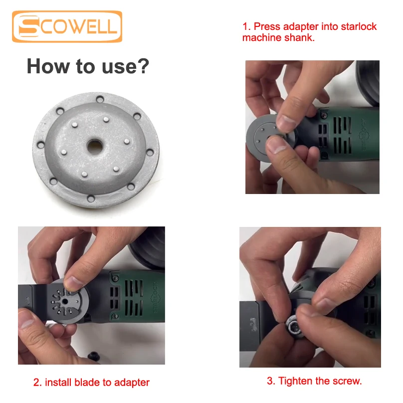 Adaptador de conector de máquinas para cuchillas de vástago Universal OIS, cambio Starlock a cuchillas normales, adaptador de hoja de sierra