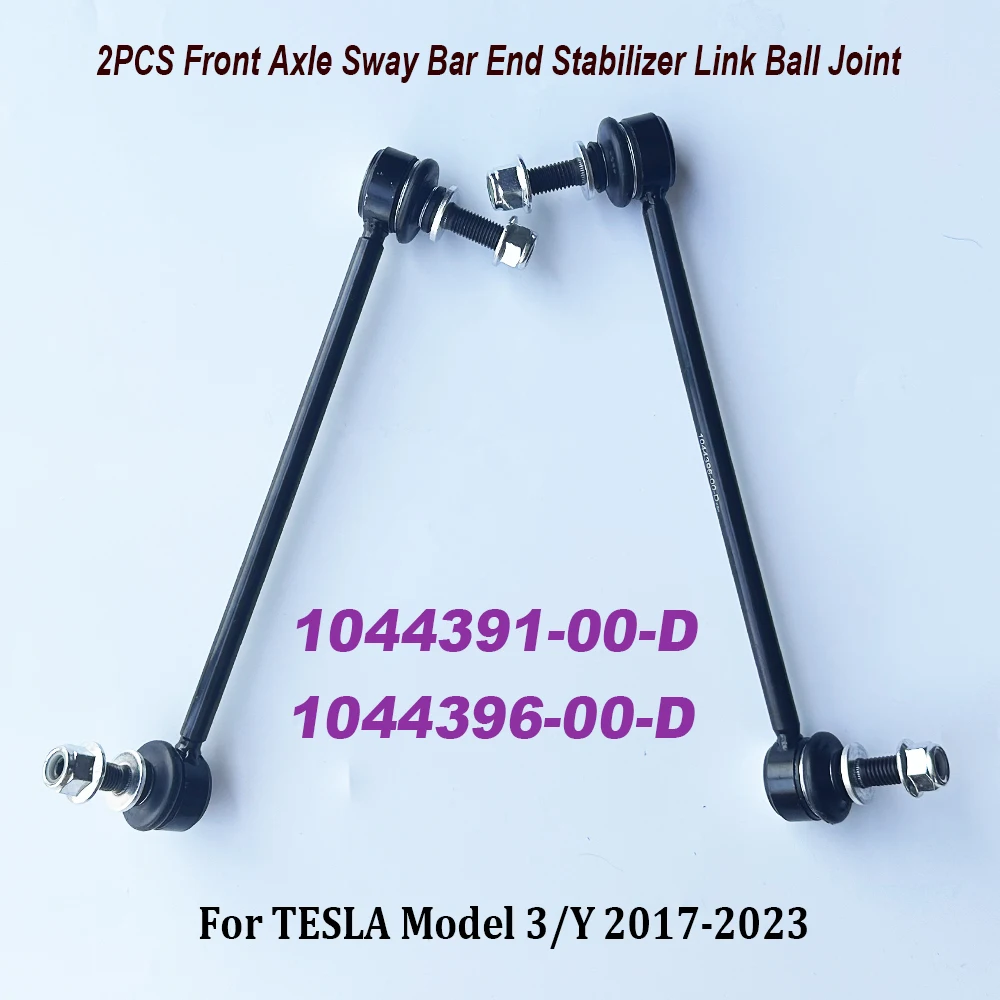 A Pair of 1044391-00-D 1044396-00-D Front Axle Sway Bar End Stabilizer Link Ball Joint For Model 3/Y 104439100D 104439600D