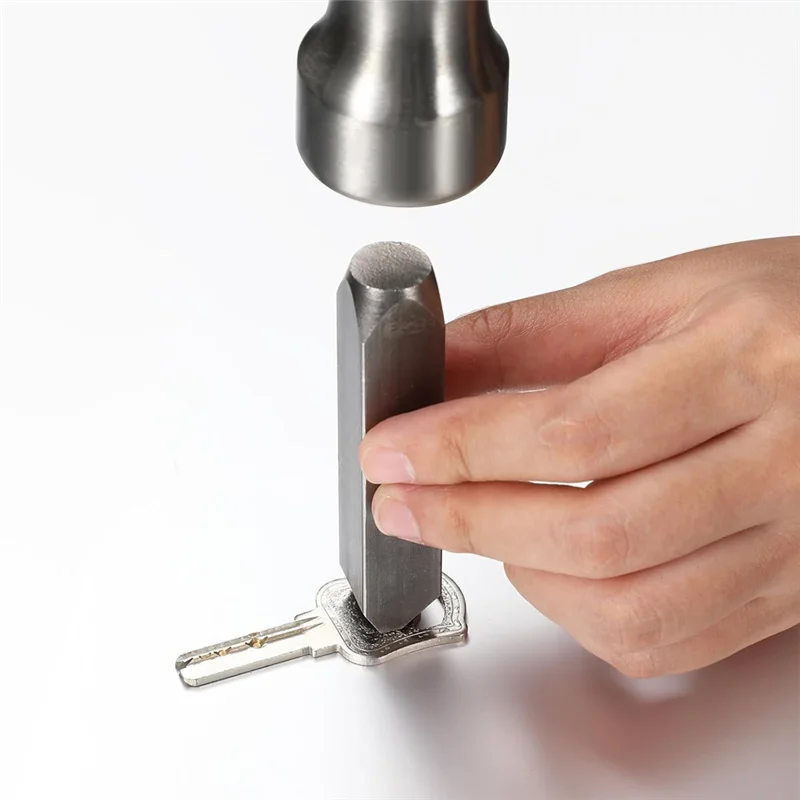 Ferramenta de perfuração de aço PORK selos de metal de 1/16 polegadas para chave para chave não duplicar carimbo artesanato de couro