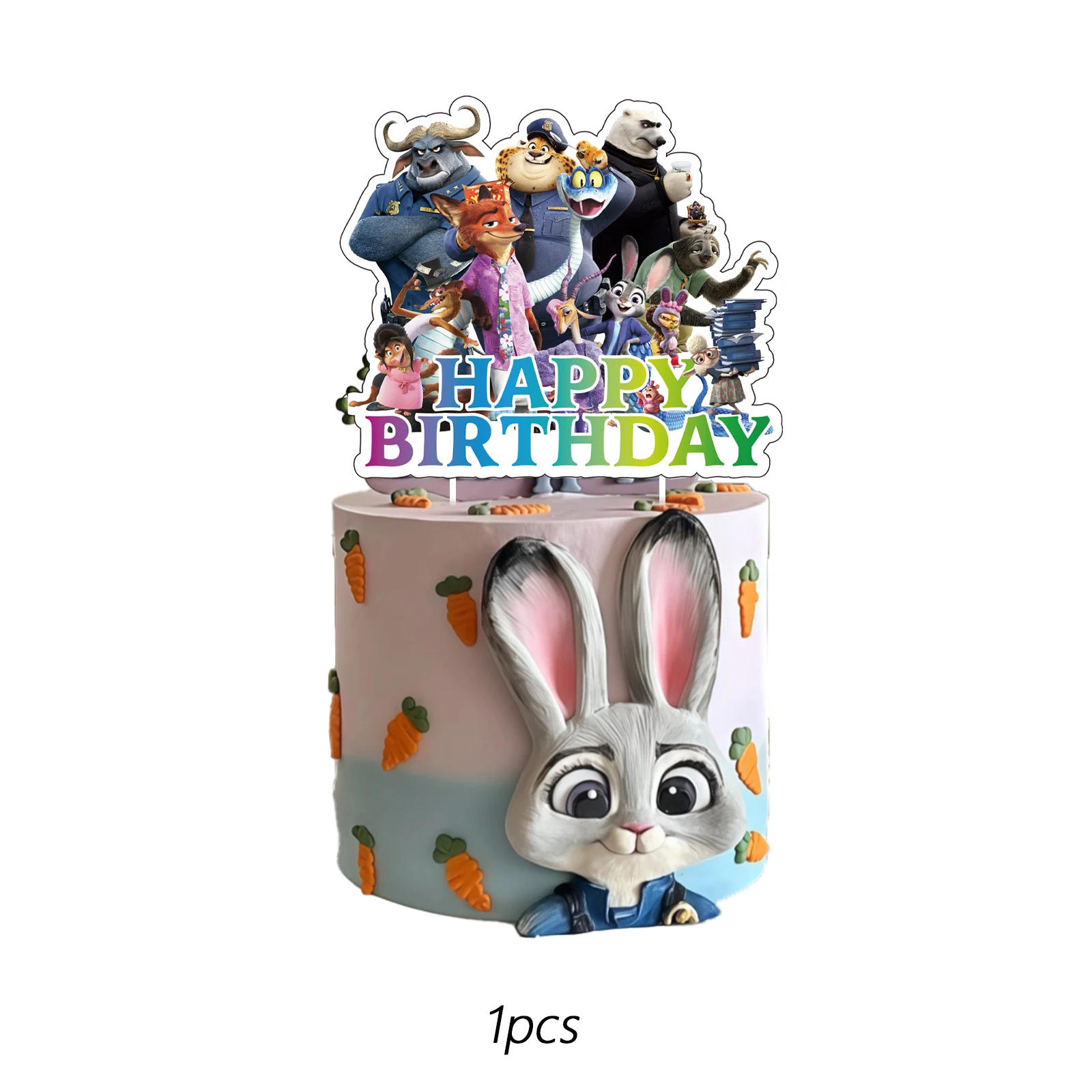 Zootopia 2 Cake Topper、Cupcake Toppers,Zootopia 2 Birthday Decorations，Zootopia 2 Theme Party Supplies,Zootopia Birthday - Image 4