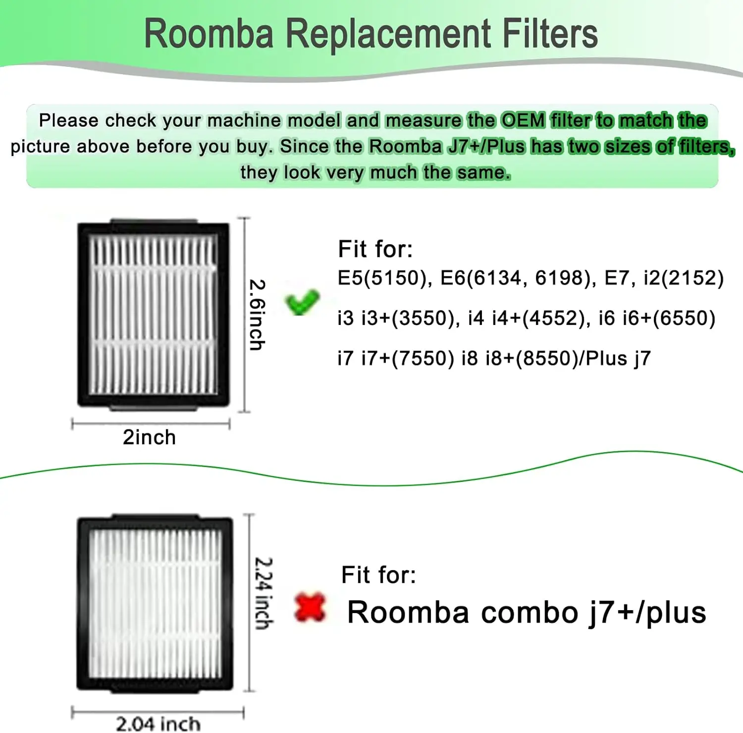 Replacement Parts Accessories for iRobot Roomba i3 i3+ i4 i6 i6+ i7 i7+ i8 i8+J7 J8 /Plus E5 E6 E7 I,E &J Series Vacuum Cleaner