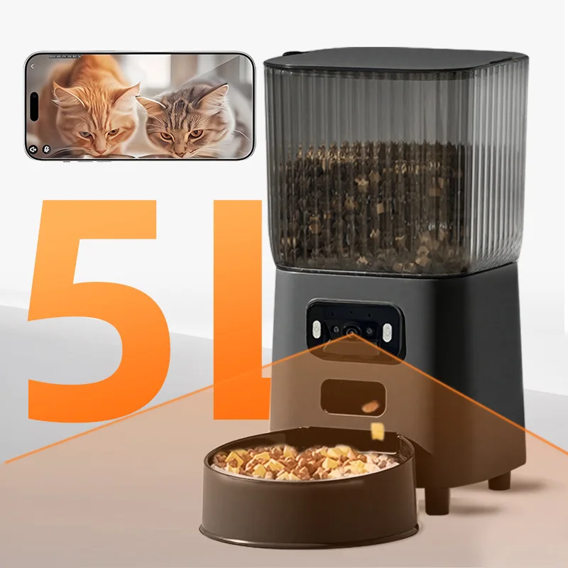 s New L Smart Cat With Ultra Wide Angle Camera G Bluetooth Automatic Dog Feeder