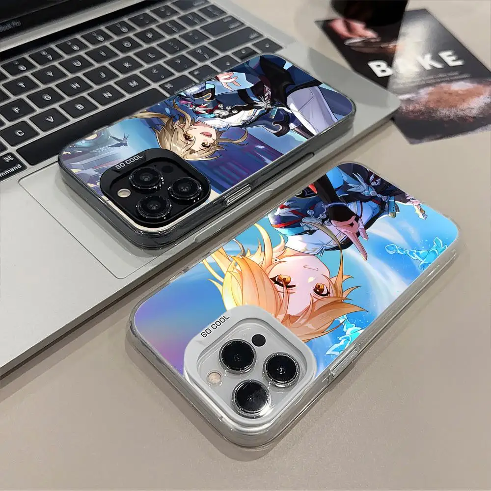 HSR Yanqing Translucent Mobile Phone Case for iPhone 17 16 15 14 13 12 11 X XR XS Air Pro Max Plus Colorful Cover