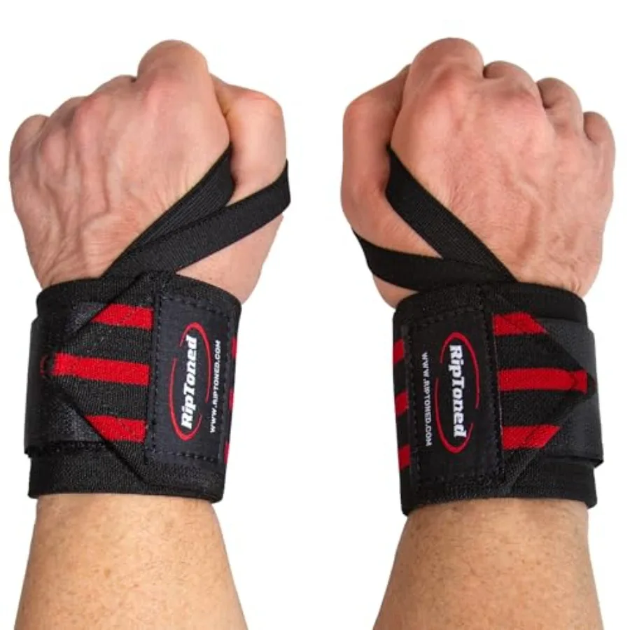 

Wrist Wraps for Weightlifting USPA and USAPL Approved 18" Wrist Straps for Powerlifting Adjustable, Durable Gym Wraps with Thum