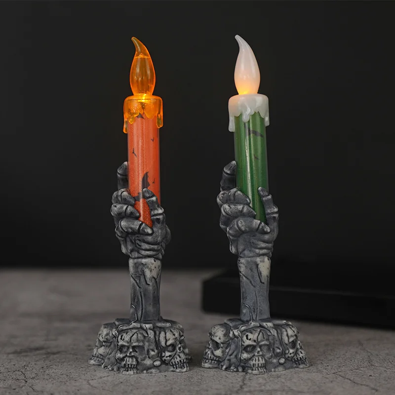 Y Halloween Ghost Festival Candle Lights Candlestick Decoration Night Lights Bar Party Decoration Props Ornaments