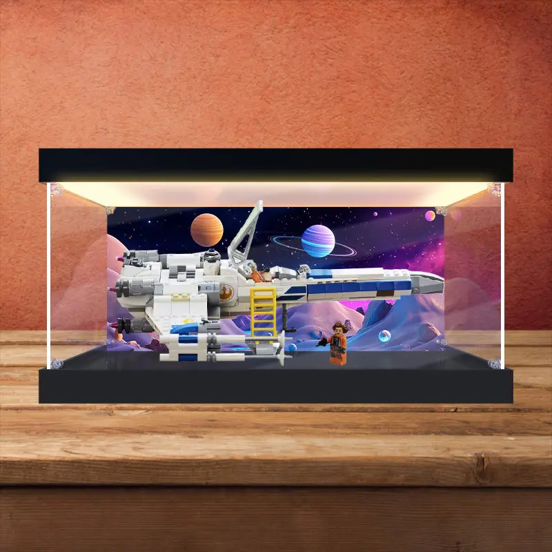 

Acrylic Display Case for Lego 75460 X-Wing Starfighter Building Set– Dustproof Display Box, Clear Display Box -Only Display case