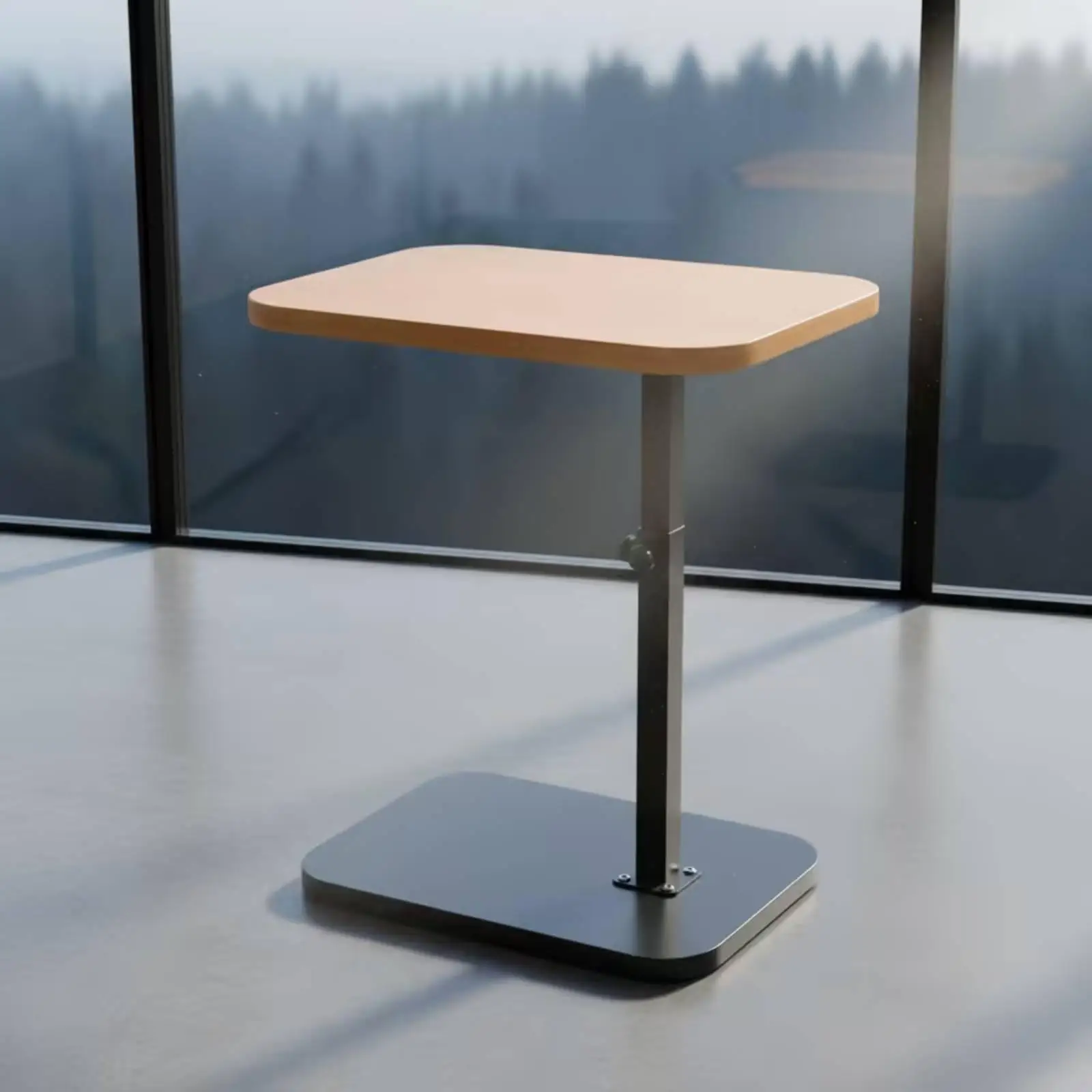 Rotating Side Cabinet Space Saving End Table Narrow and Long Side Table Adjustable Table for Couch
