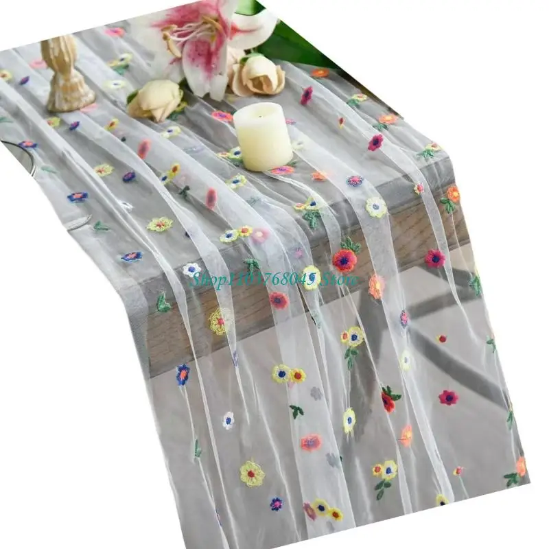 R53F bestickte Tischabdeckung Waschbarer Polyester für Festivalversammlungen – Detail 1