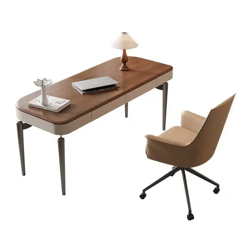 

LH solid wood office light luxury desk high sense modern simple writing desk