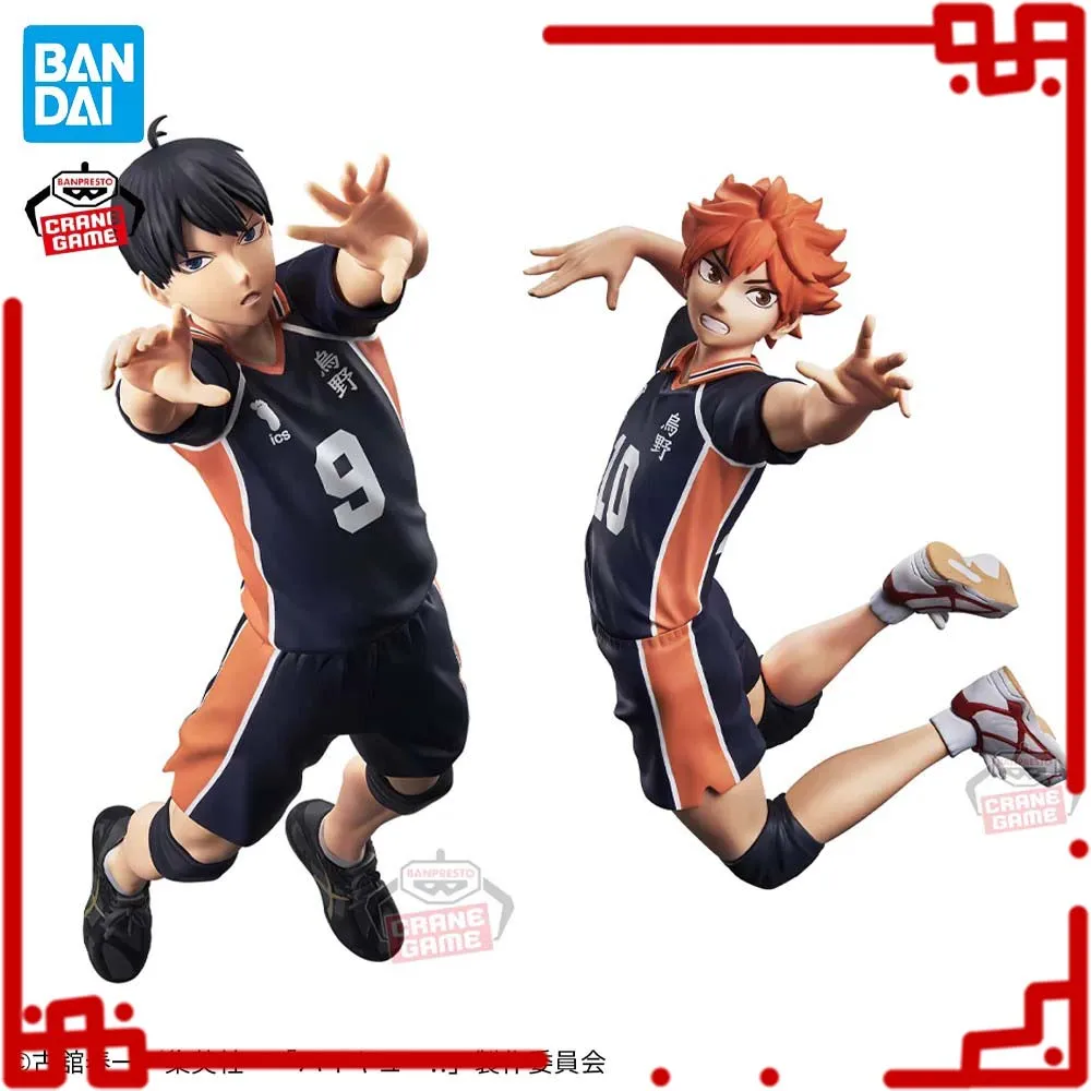 

In Stock Original BANPRESTO Haikyuu!! Posing Figure Shoyo Hinata Tobio Kageyama Figure Anime Model Genuine Toy