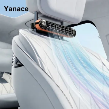 Yanace Portable Car Seat Cooling Fan USB Rechargeable Backseat Air Cooler with Strong Wind for Summer Travel Accessories