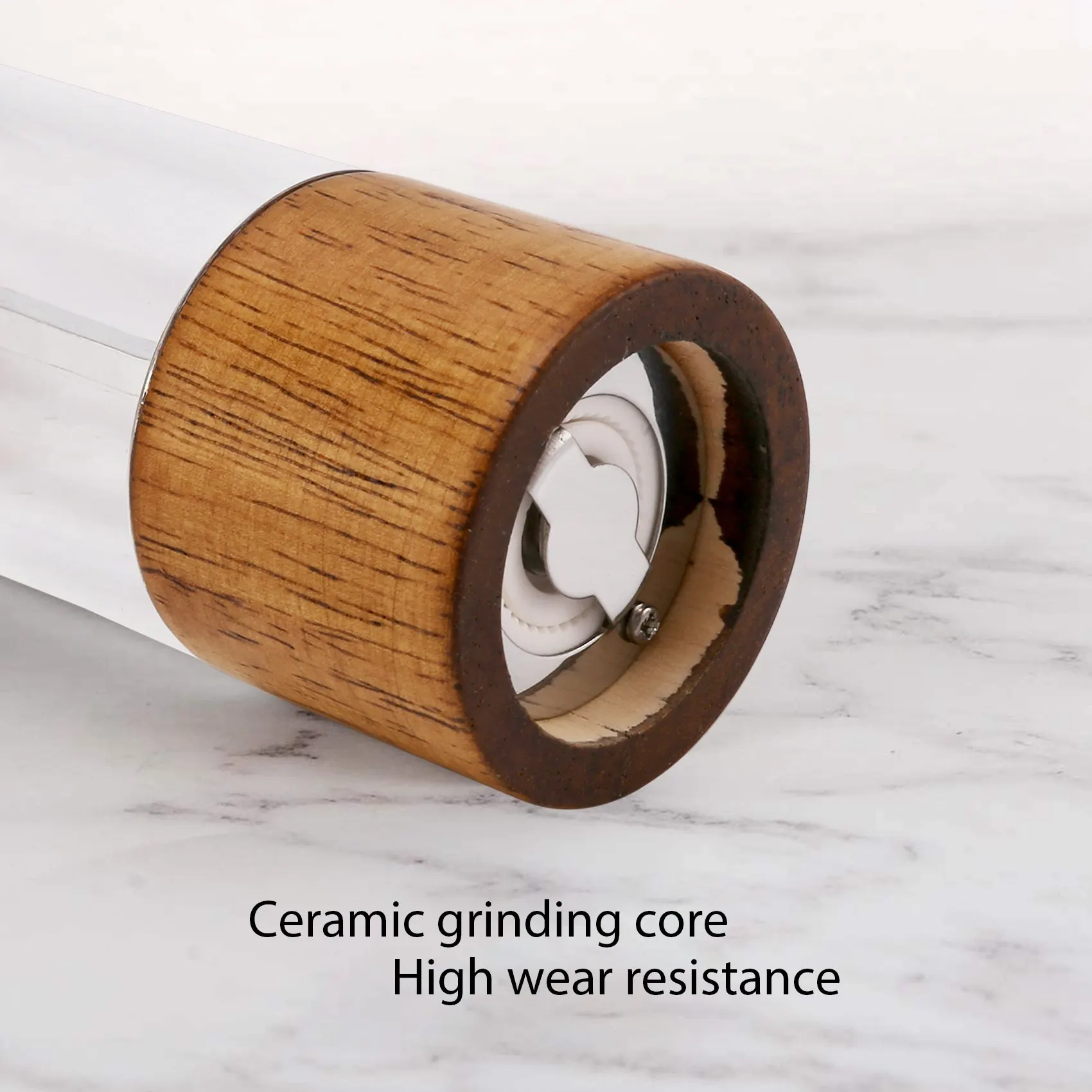 Y42A-Pepper Grinder Transparent Pepper Mill Salt Grinding Core Multipurpose Seasoning Bottle Cruet