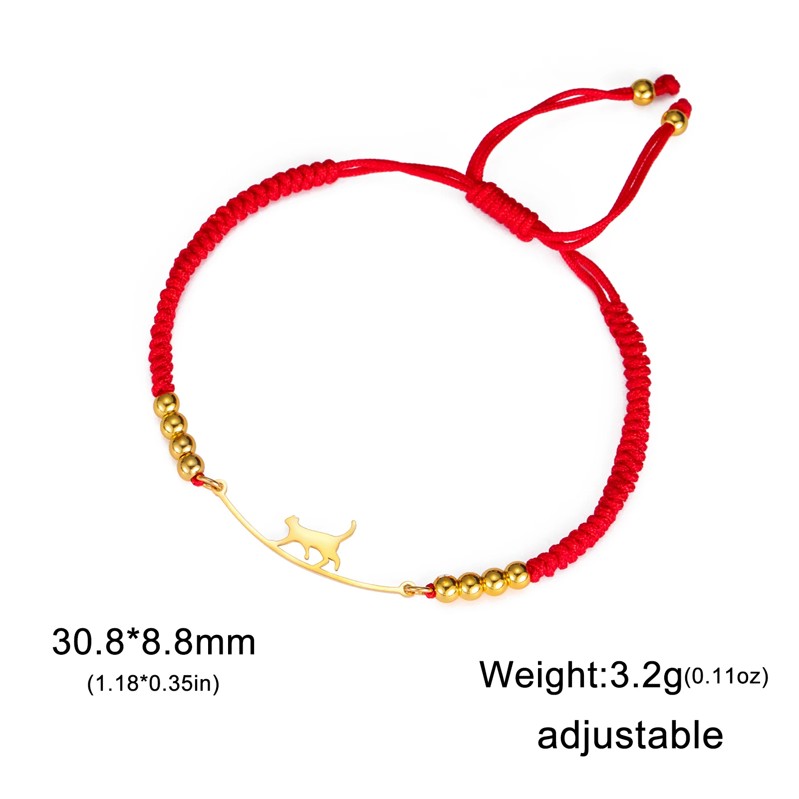 COOLTIME Niedliche Katzen-Armbänder für Damen, Edelstahl, hübsches Tier-Armband, Kpop-Mode, verstellbare Kette, Schmuck – Detail 1